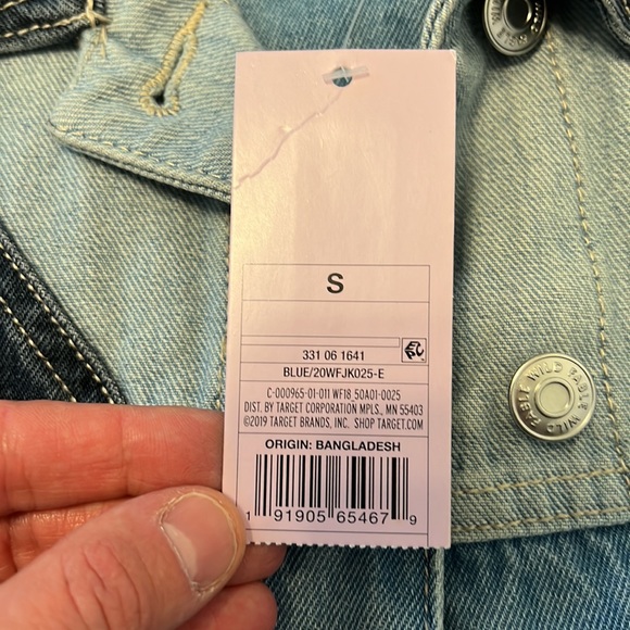 NWT Wild Fable Denim Jacket, Colorblock, Cropped, Size S - Picture 3 of 7
